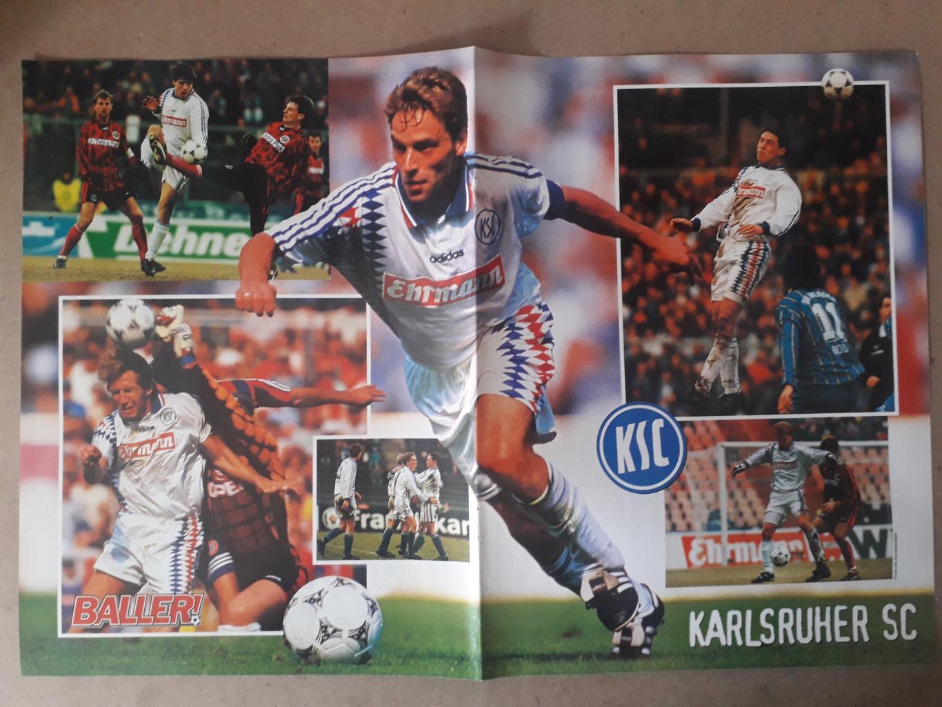 Двусторонний плакат формата А3- Bobic,Karlsruher players 1