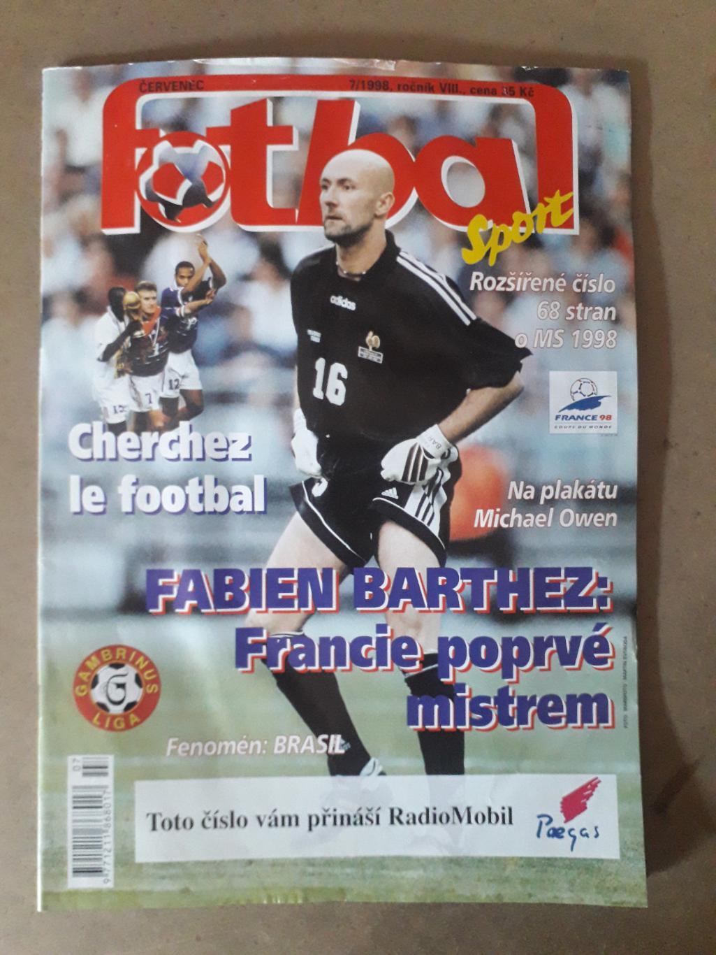 Fotbal sport 7/1998