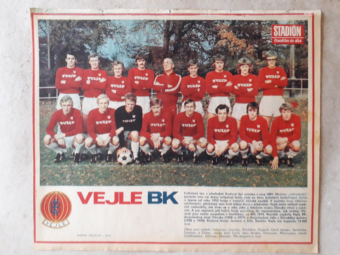 Постер из журнала Stadion- Vejle BK
