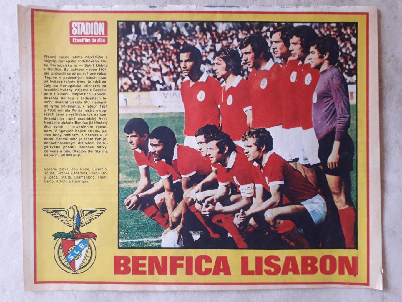 Постер из журнала Stadion- Benfica Lisboa 2