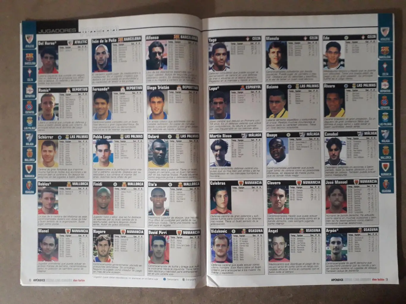 Don Balon apendice extra liga 2000/01 1