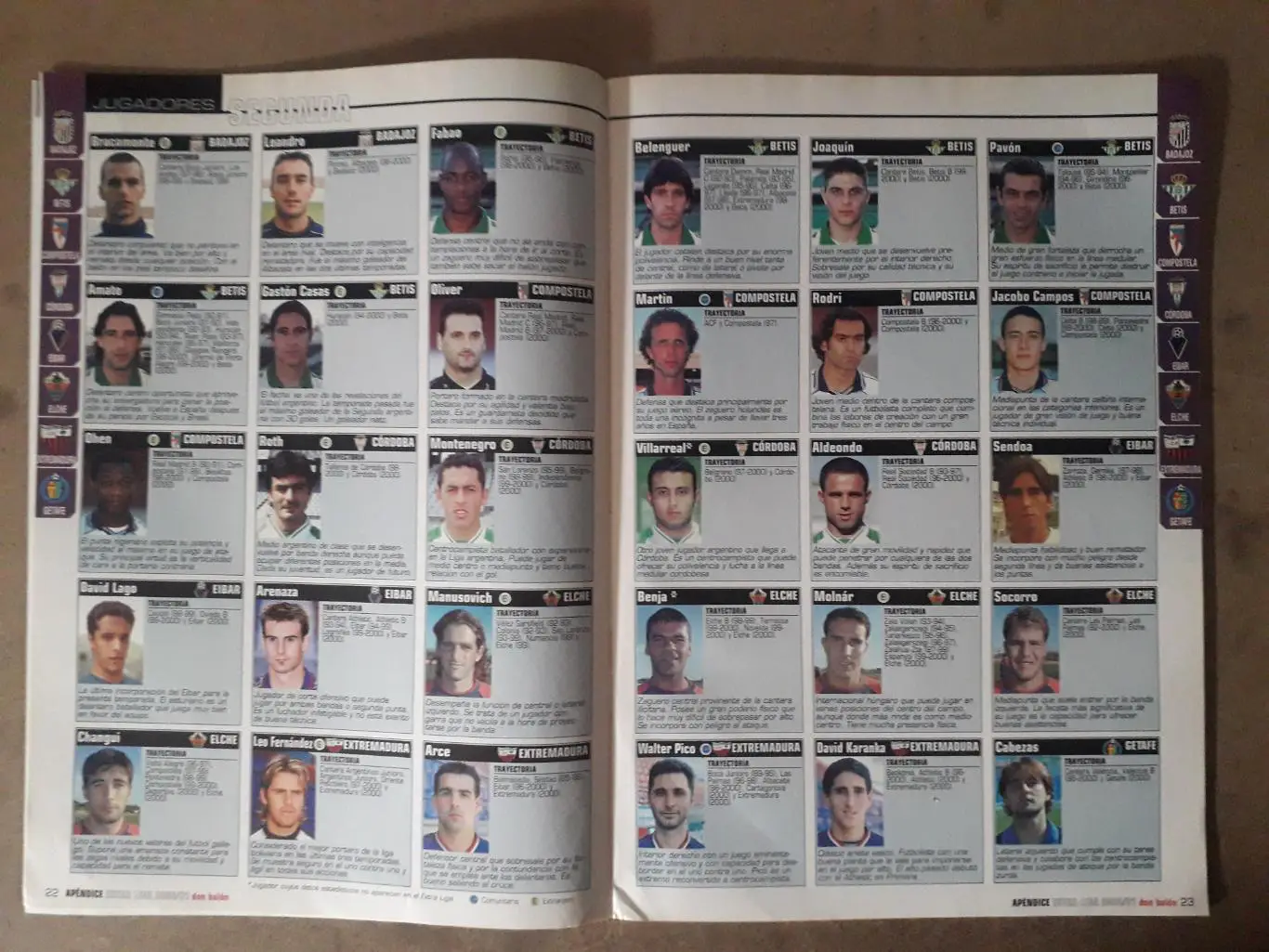 Don Balon apendice extra liga 2000/01 2