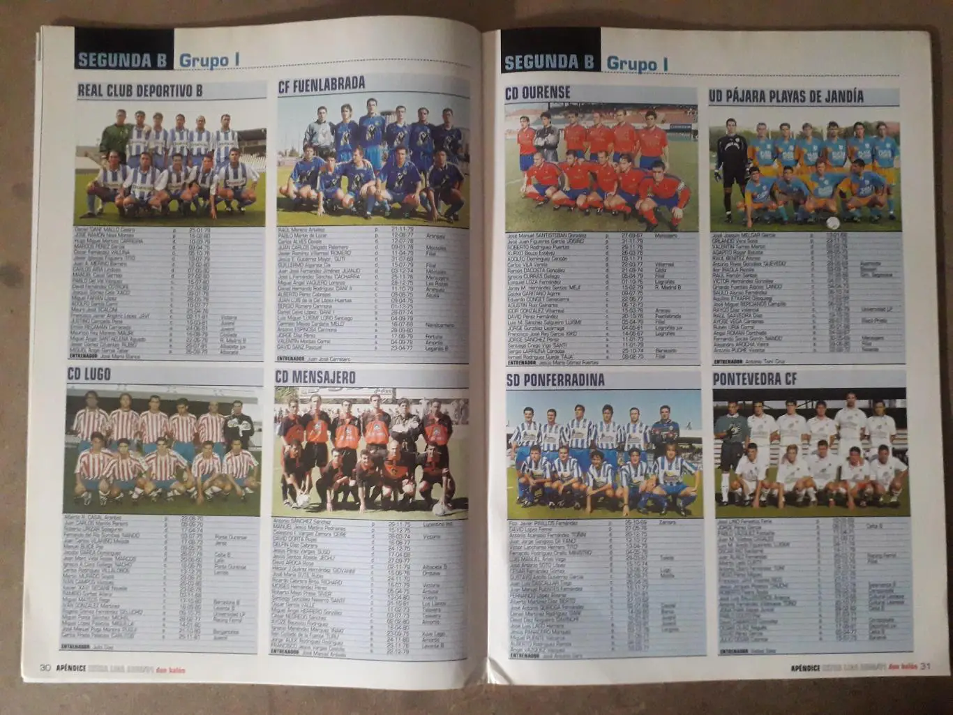 Don Balon apendice extra liga 2000/01 3