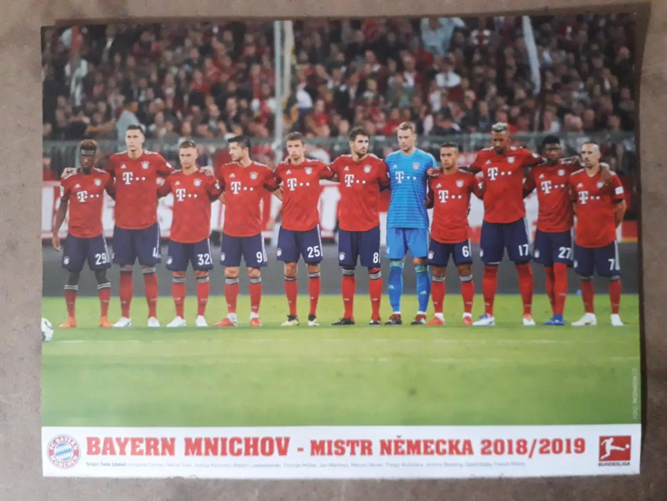 Двусторонний плакат из журнала Hattrick-Man.City,Bayern 1