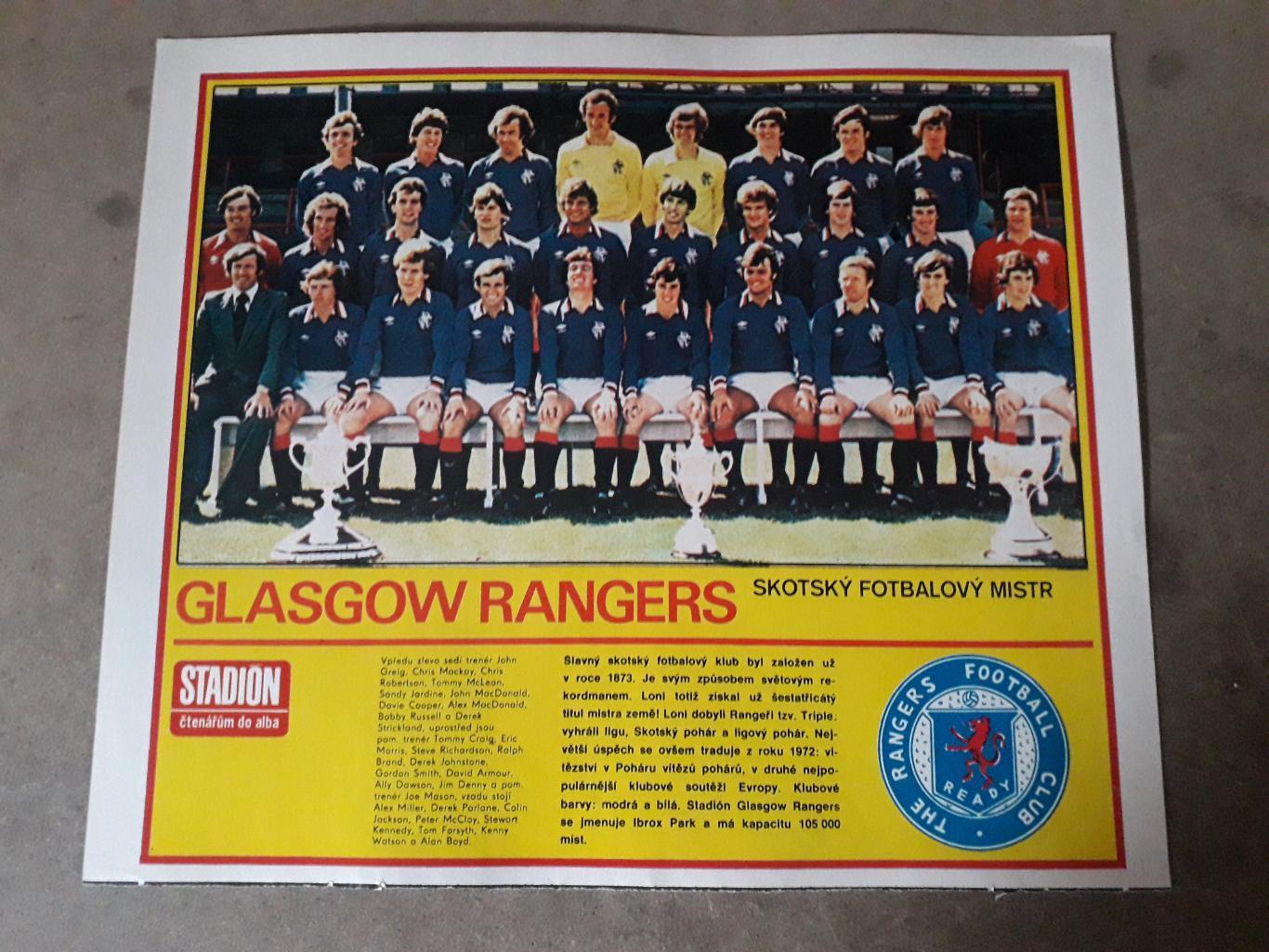 Плакат из журнала Stadion- Rangers 3