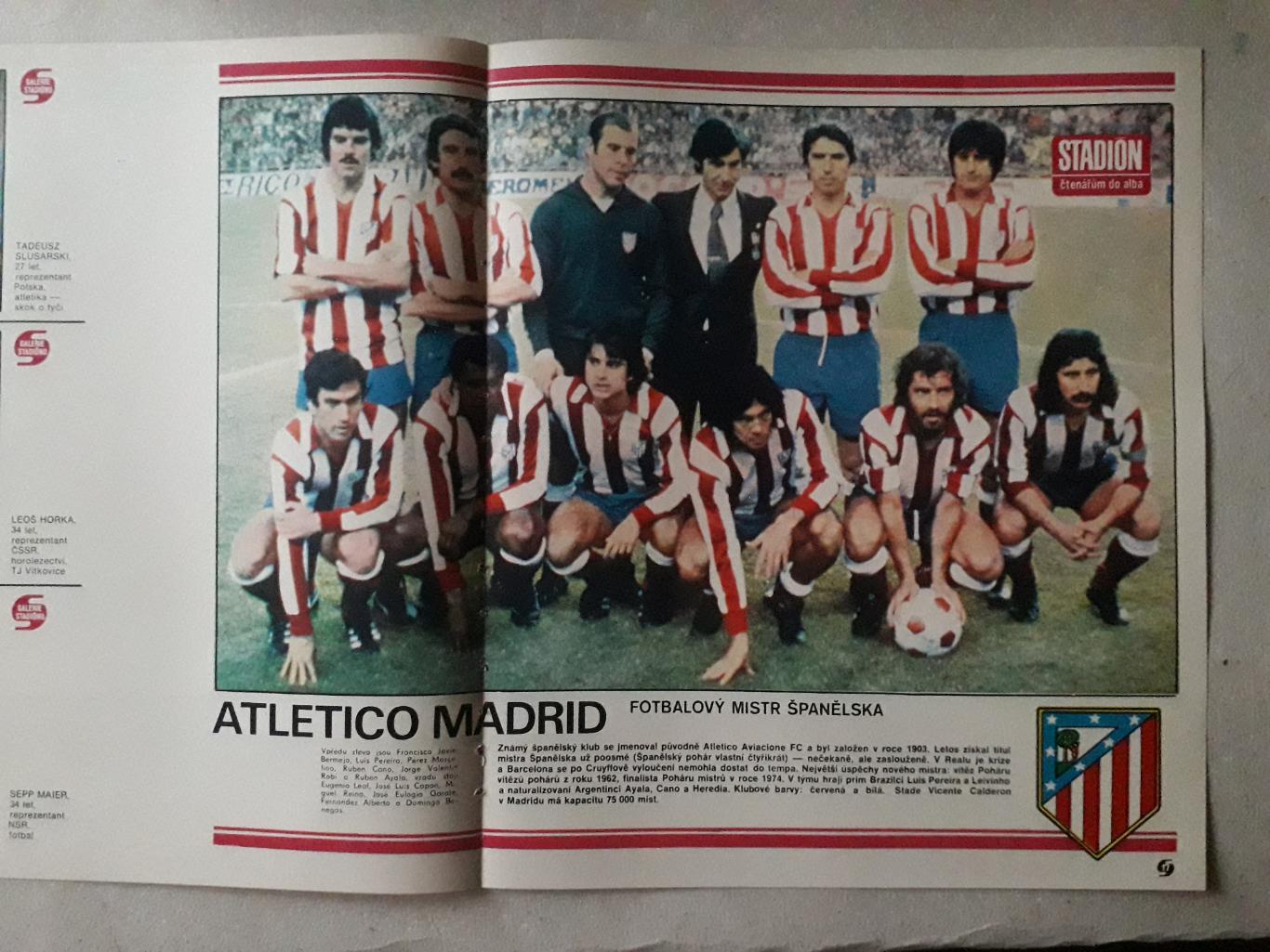 Плакат из журнала Stadion- Atletico