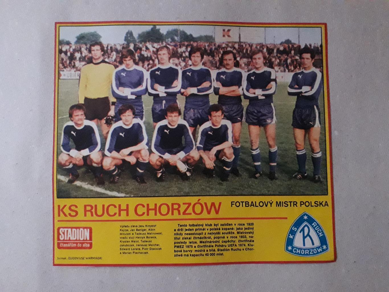 Плакат из журнала Stadion- Chorzow 3