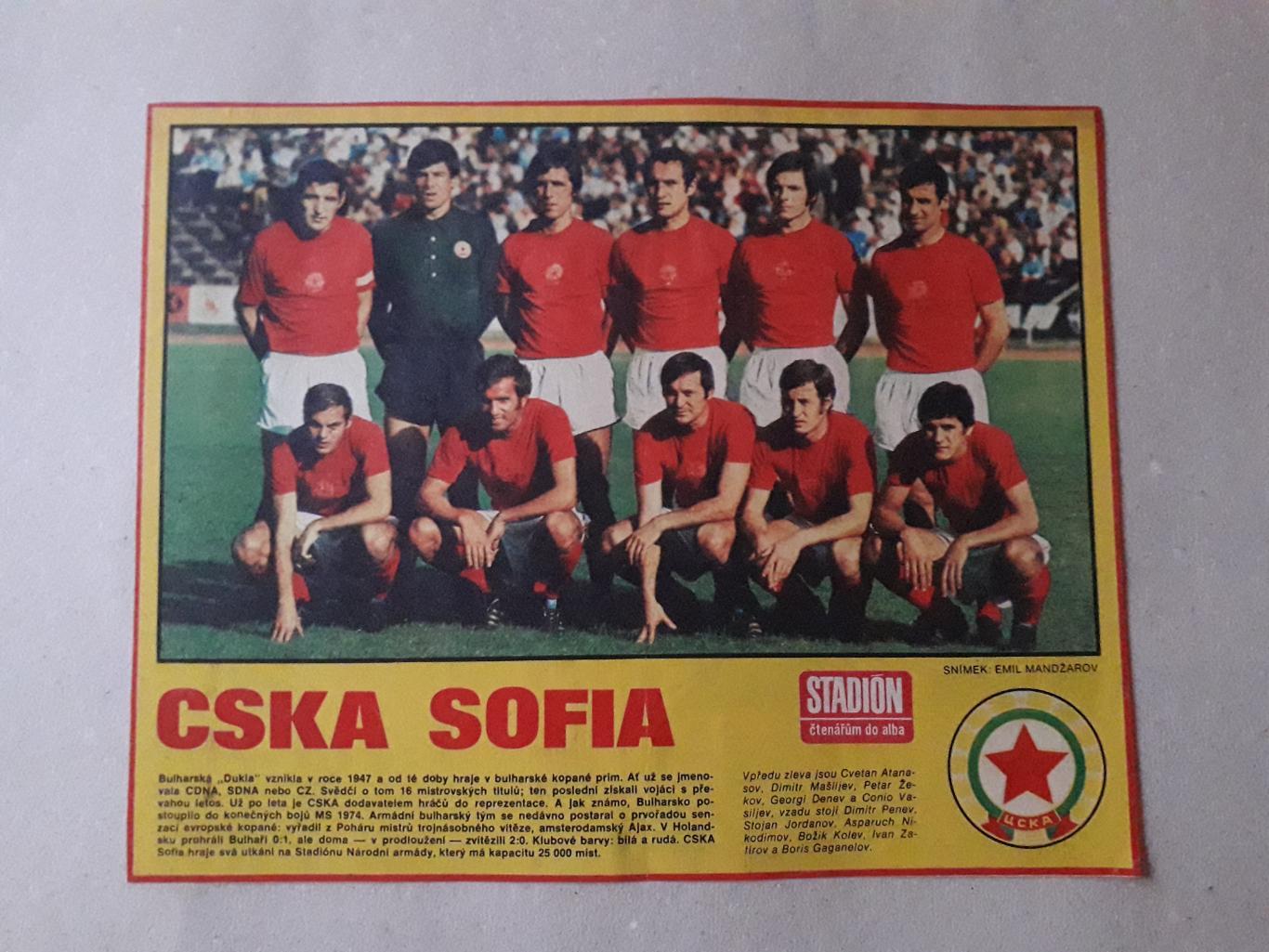 Плакат из журнала Stadion- CSKA 3