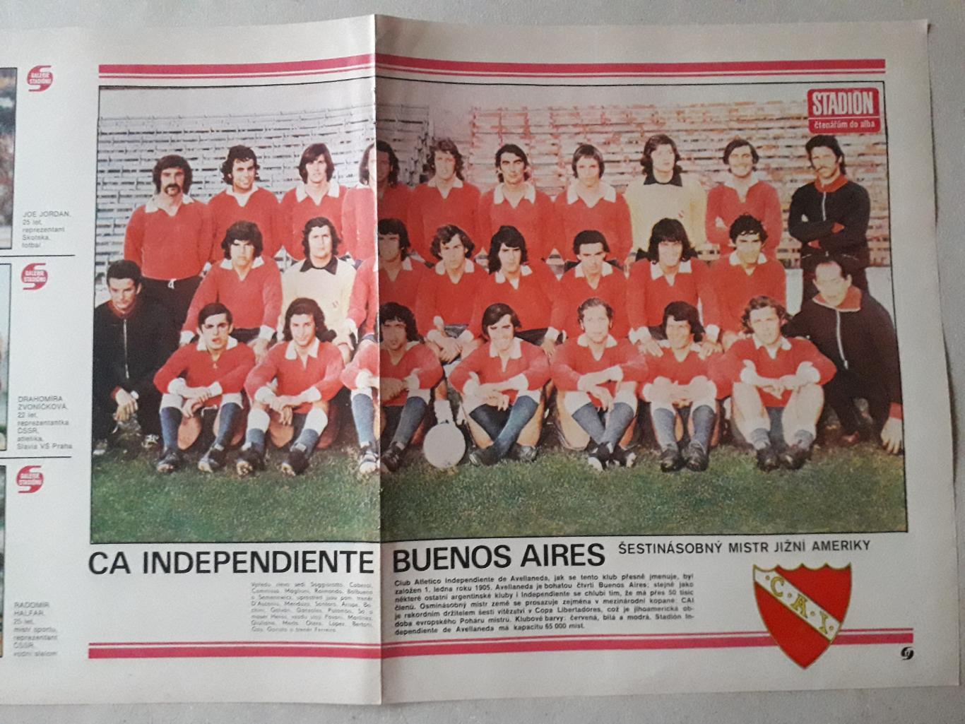 Плакат из журнала Stadion- Independiente