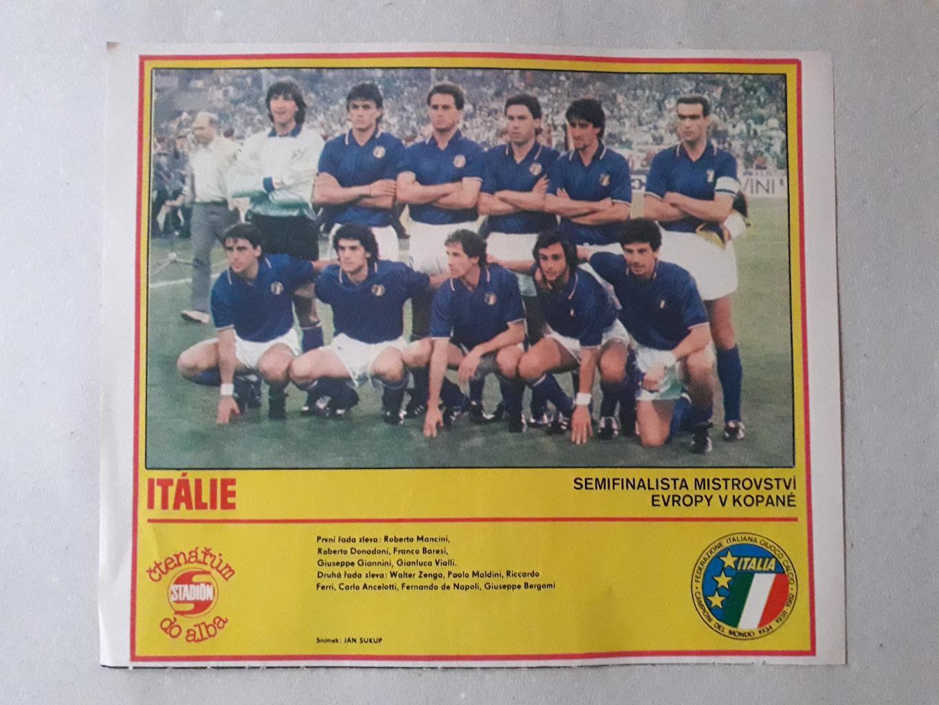 Плакат из журнала Stadion- Italie