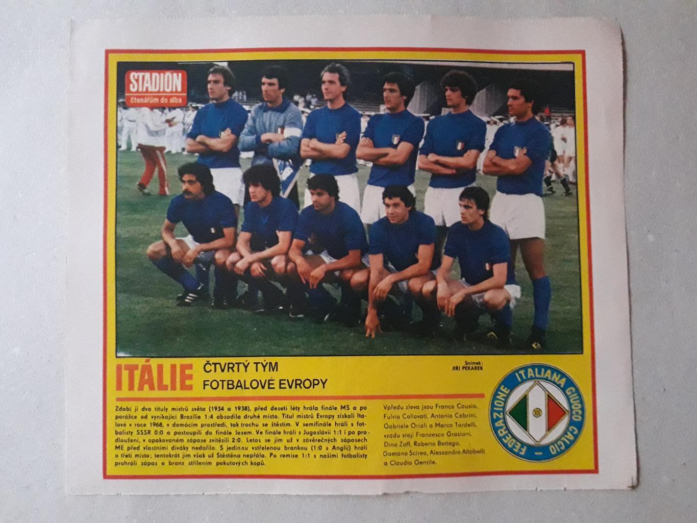 Плакат из журнала Stadion- Italie 2