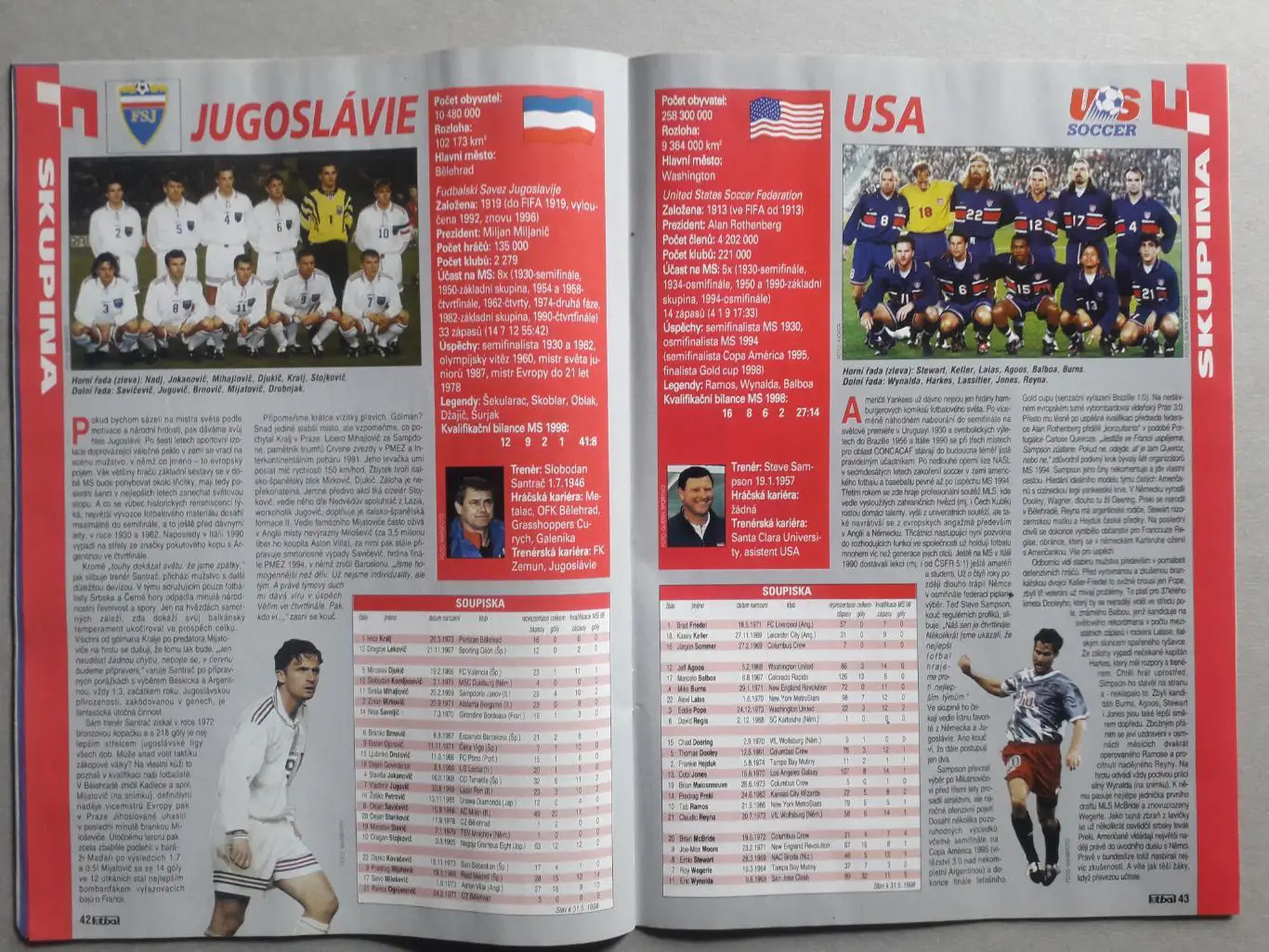 Fotbal Sport 6/1998 1