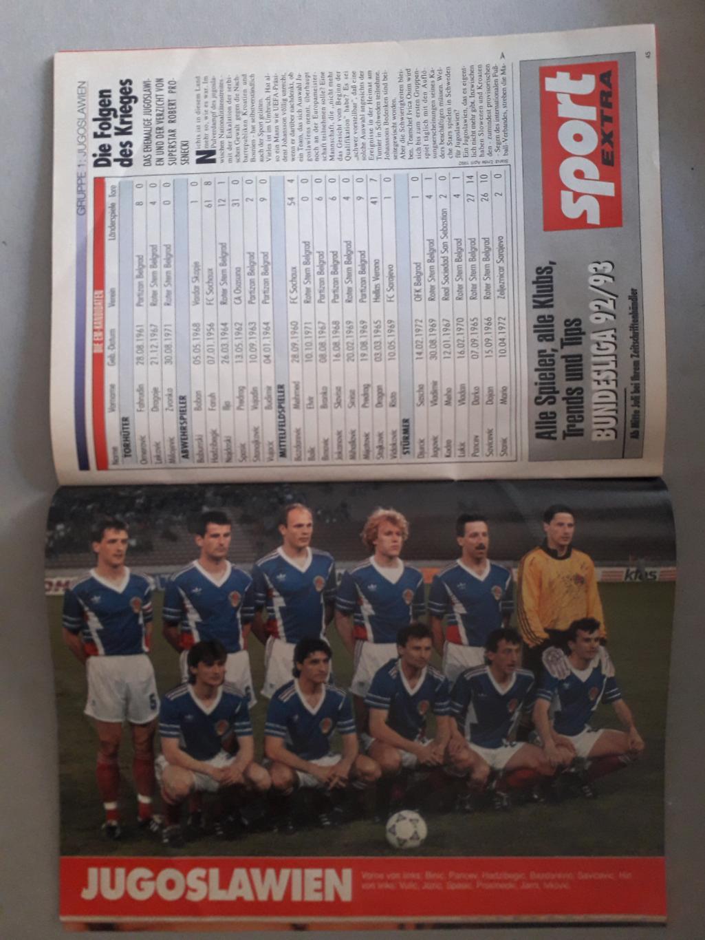 Fussball Sport EURO 1992 2