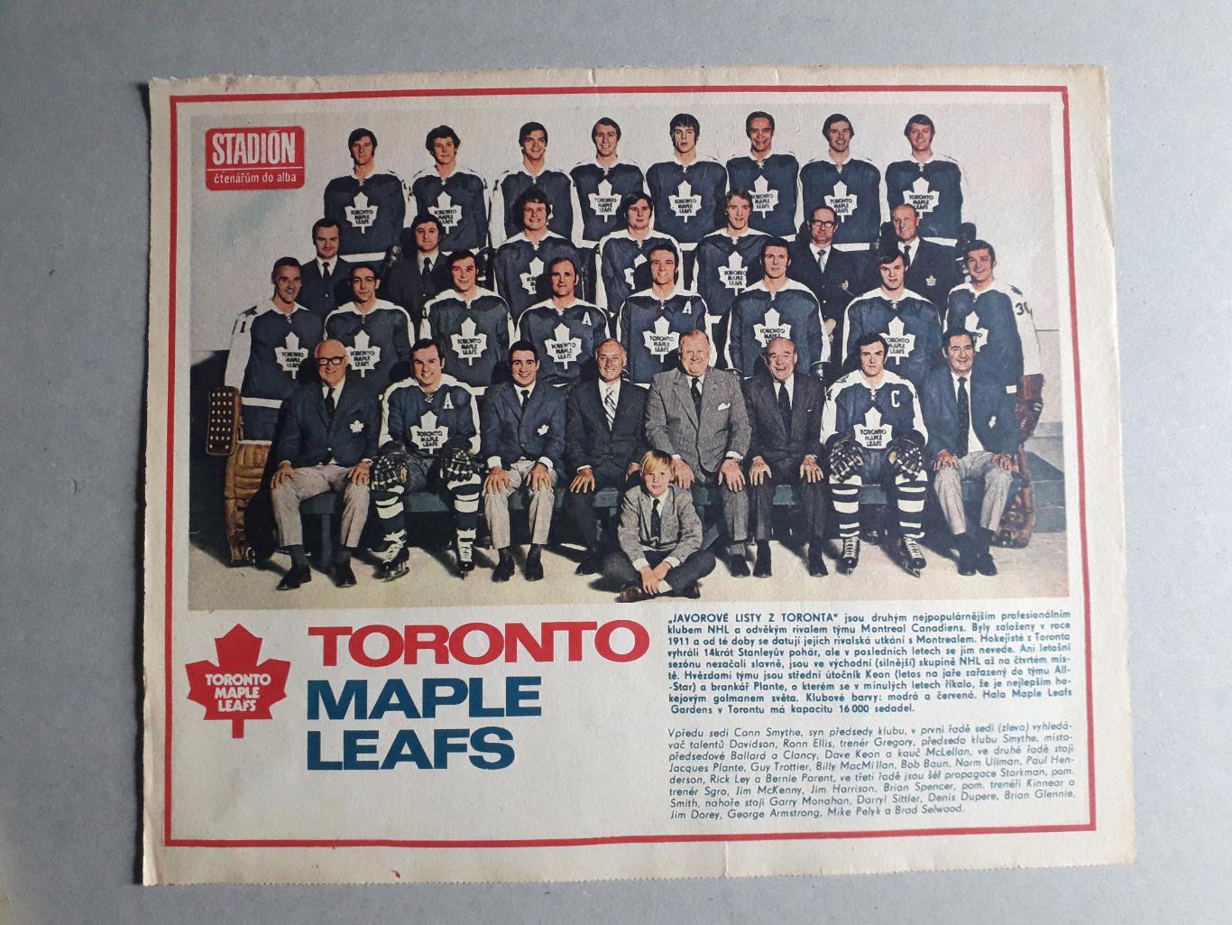 Плакат из журнала Stadion- Toronto