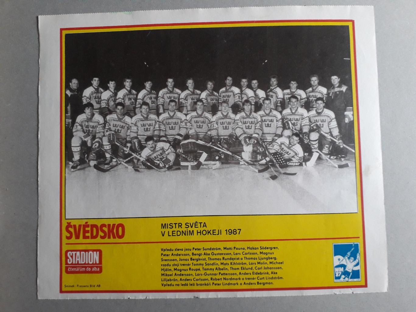 Плакат из журнала Stadion- Svedsko