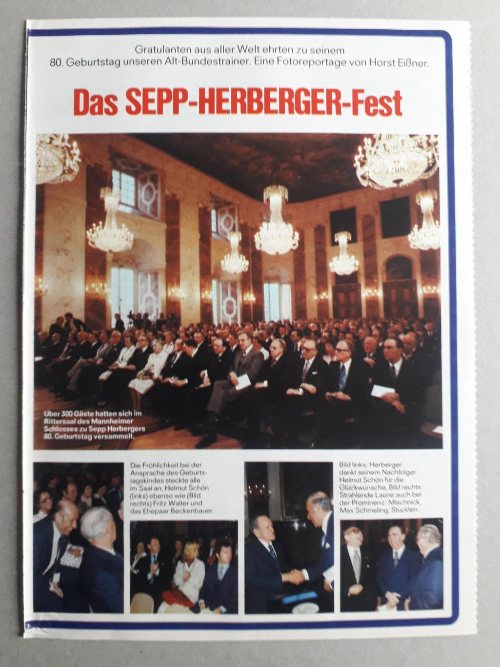 Изображение из журнала Kicker- Jubileum Sepp Herberger 3