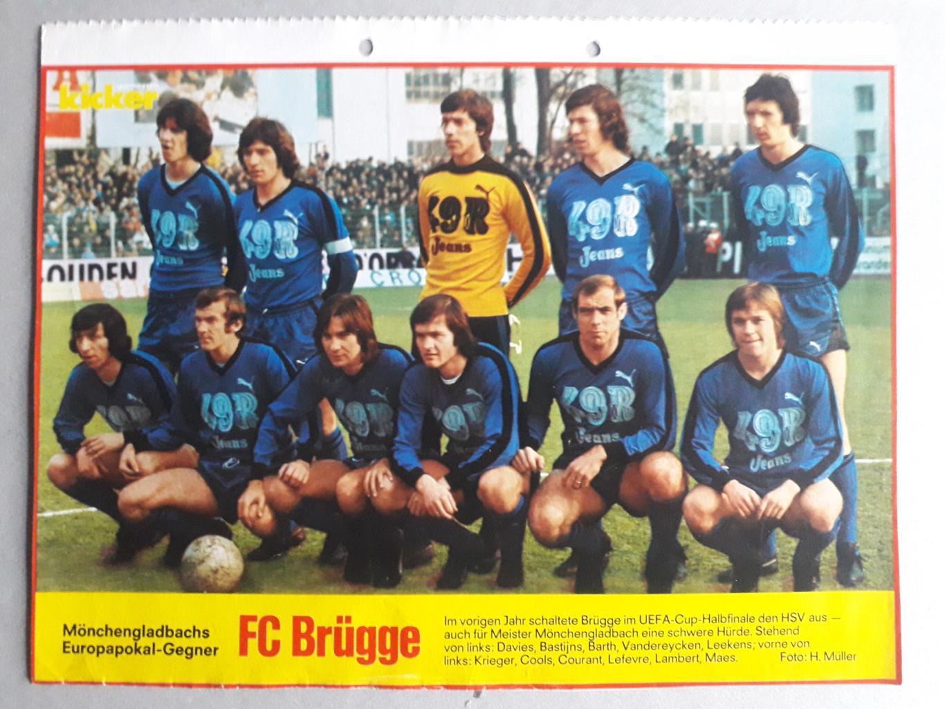 Плакат А4 из журнала Kicker- FC Brugge