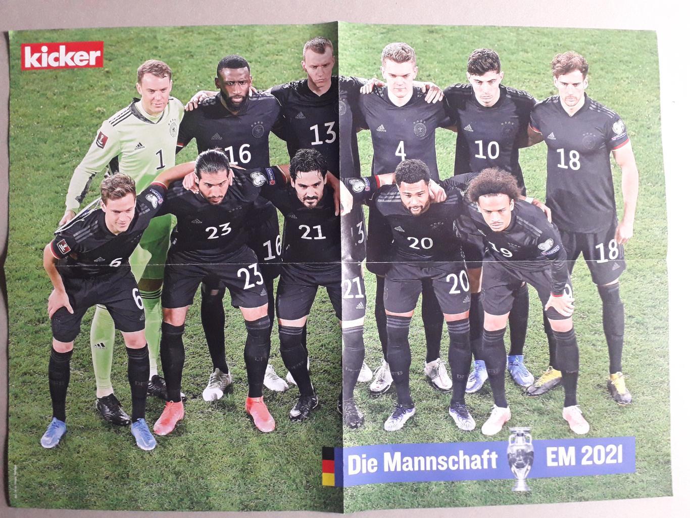 Плакат А2 из журнала Kicker- Deutschland 2021