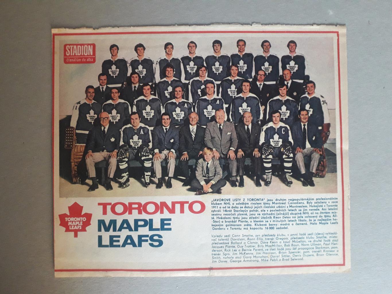 Плакат из журнала Stadion- Toronto