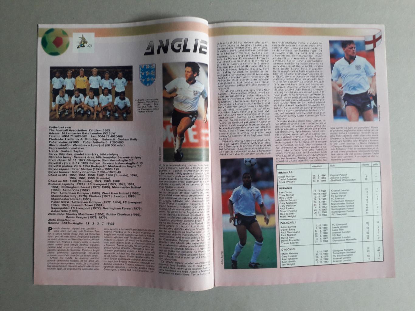 Fotbal sport 6/1992 1
