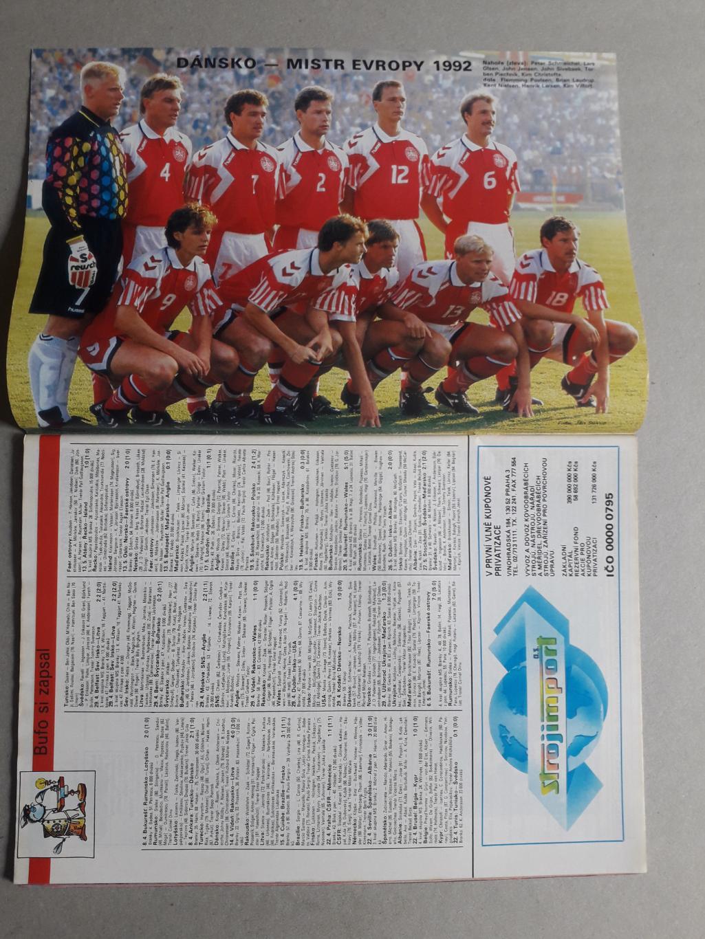 Fotbal sport 8/1992 6