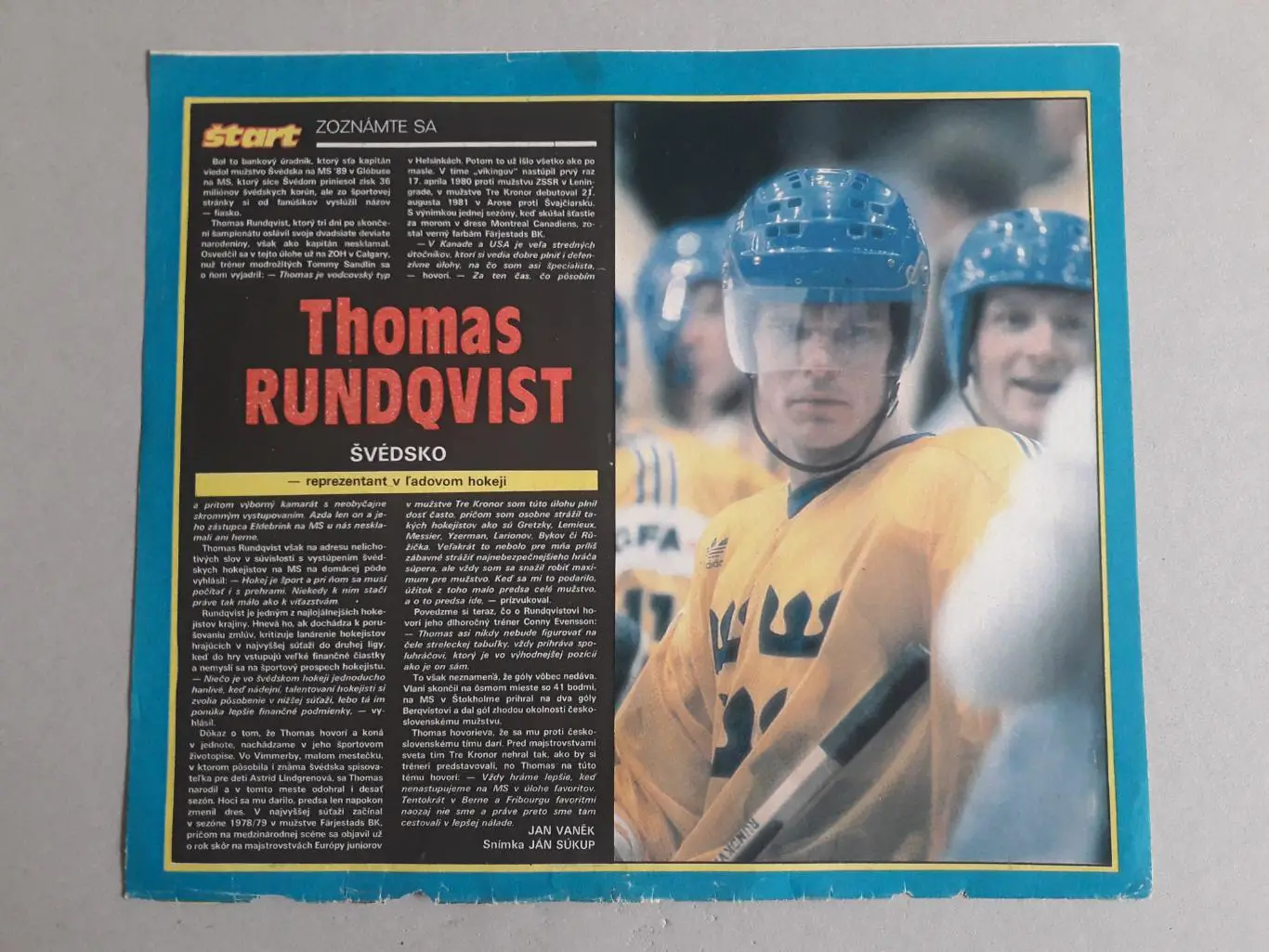 Плакат из журнала Start- Rundqvist