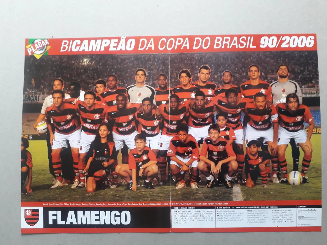 Двусторонний плакат А3: Flamengo,Brasiliense,Pirambu