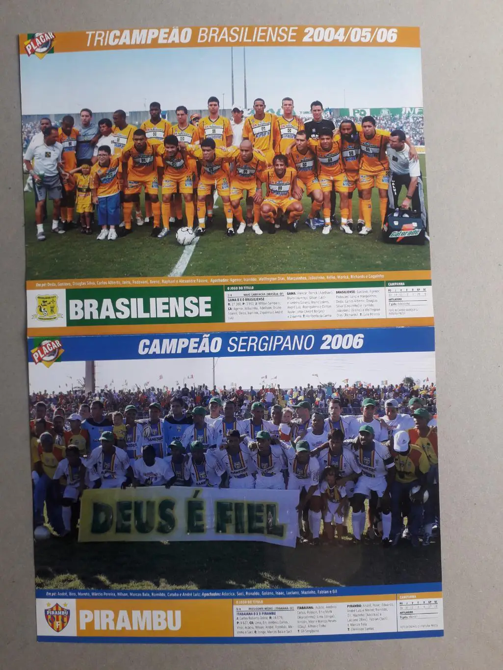 Двусторонний плакат А3: Flamengo,Brasiliense,Pirambu 1