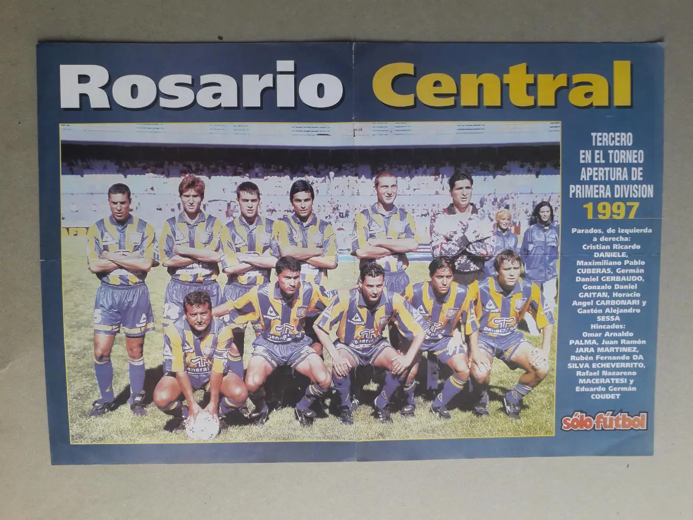 плакат А3: Rosario Central 1987