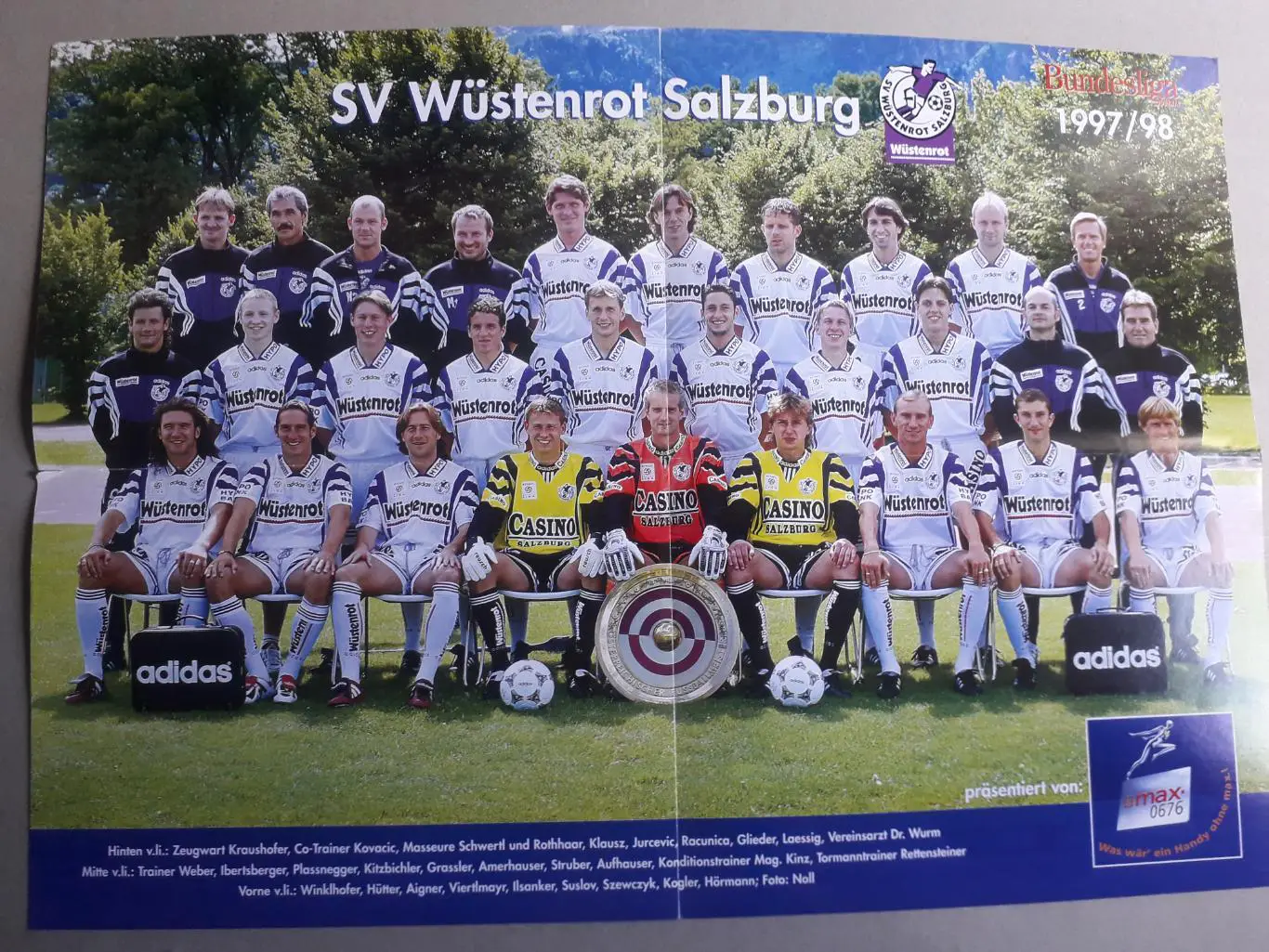 Двусторонний плакат А2- Salzburg, Rapid