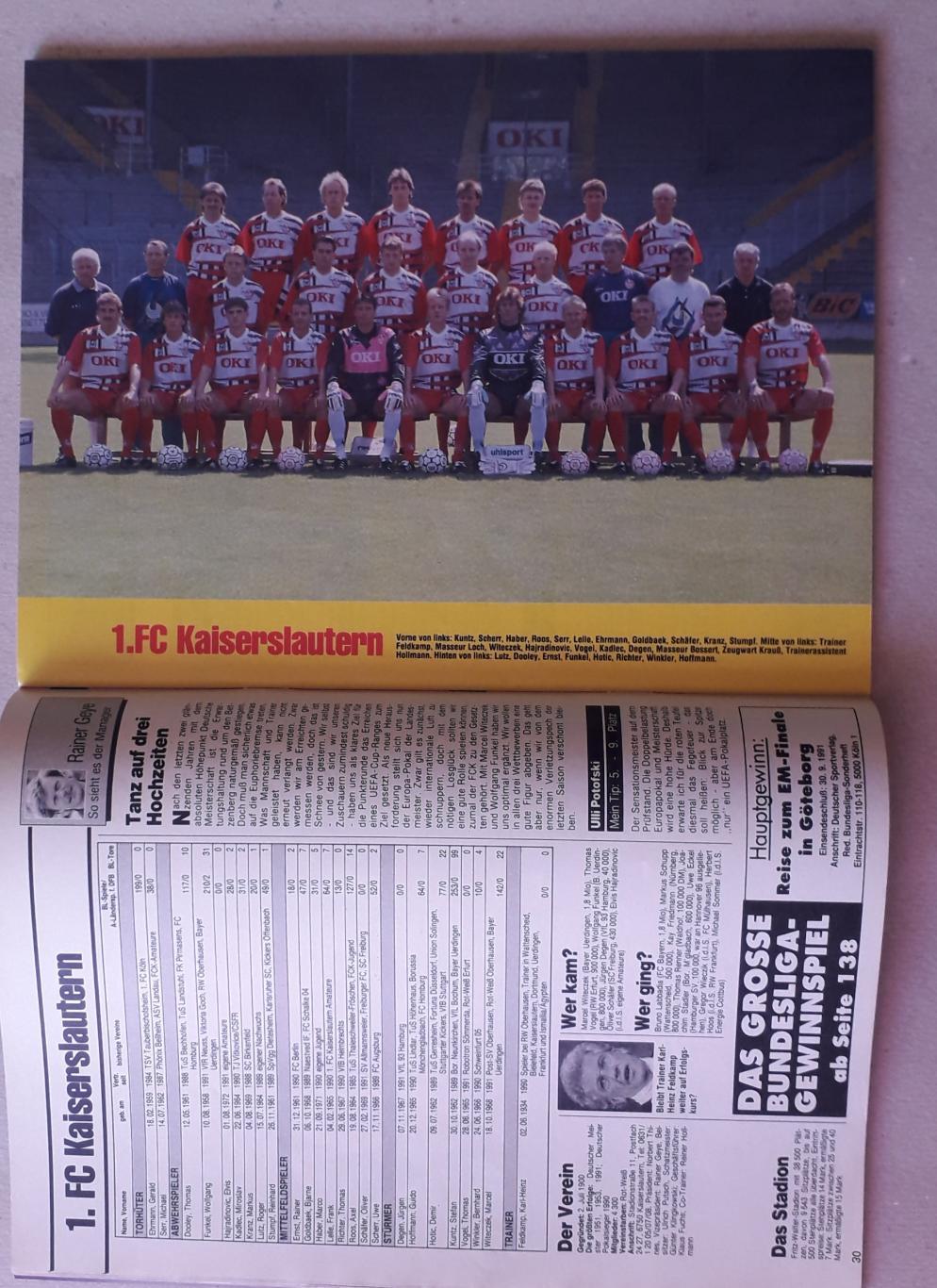 Fussball Sport 1991/92 1