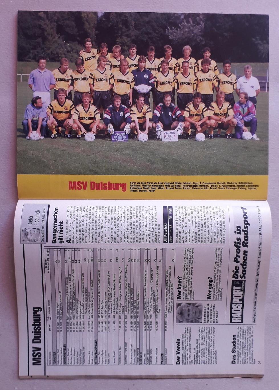 Fussball Sport 1991/92 2