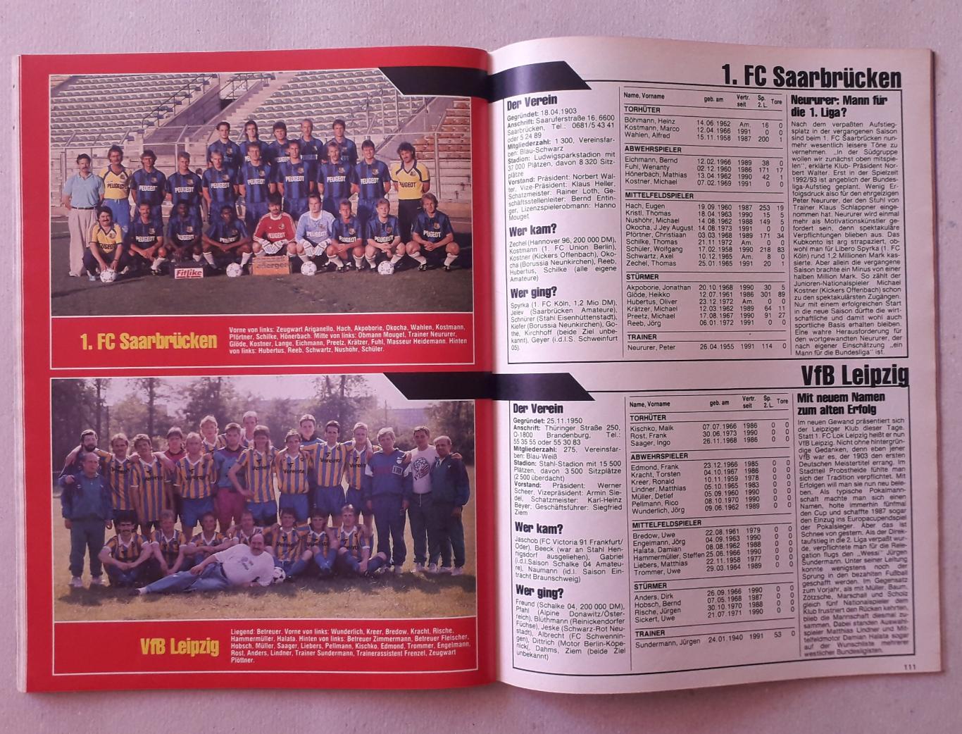 Fussball Sport 1991/92 4