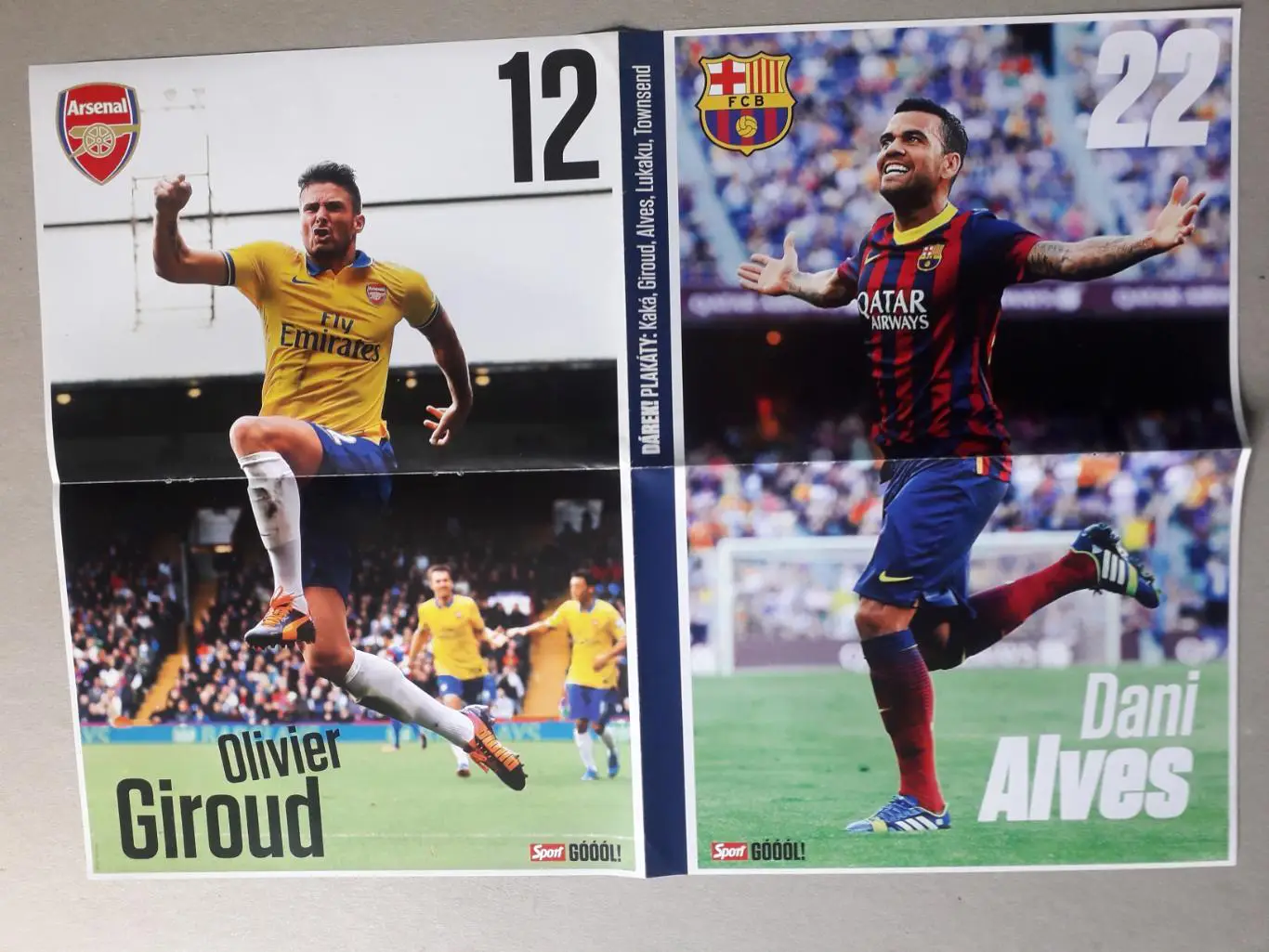 Плакат A2- Kaka, Giroud, Alves, 1