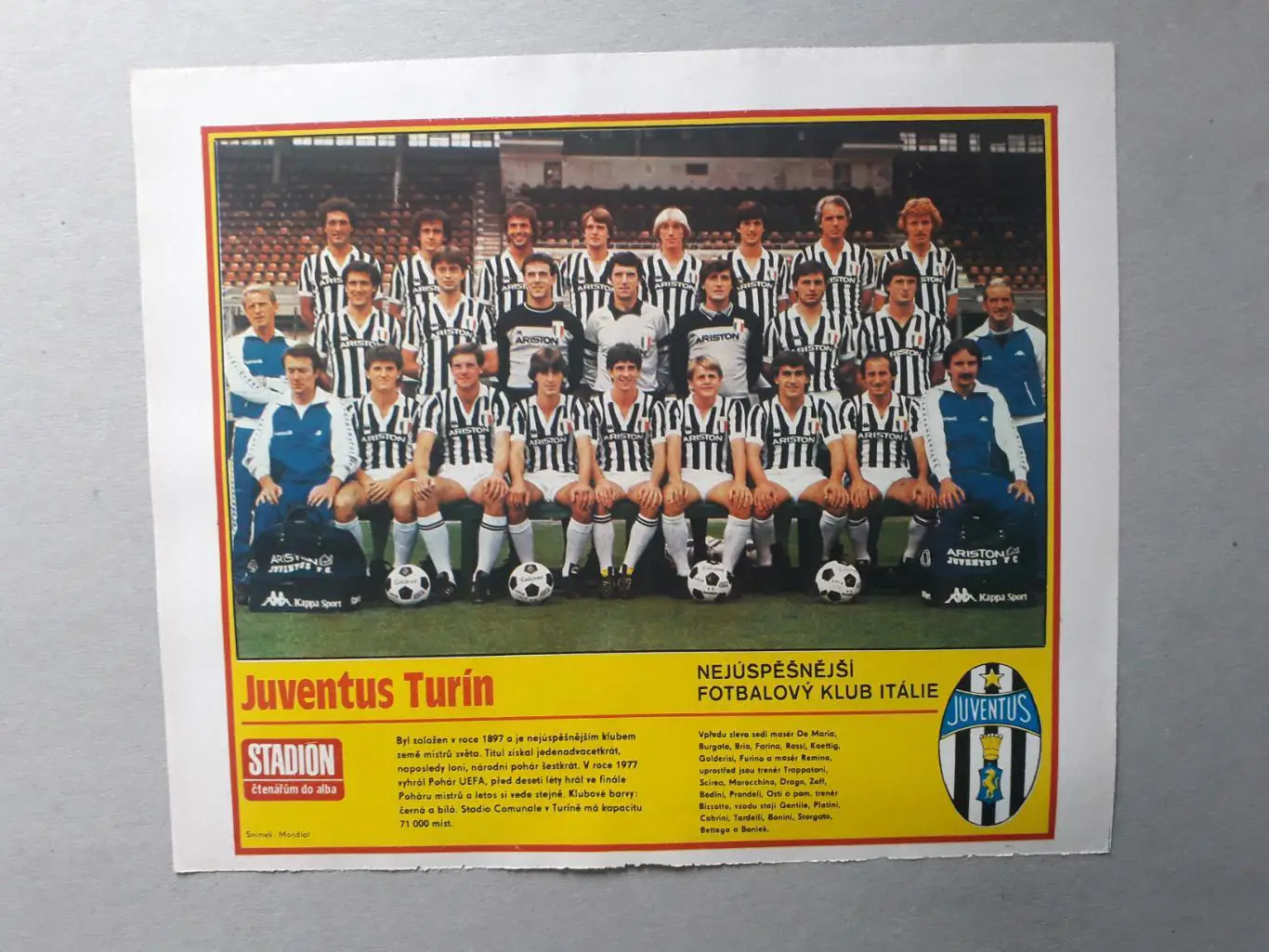 Плакат из журнала Stadion- Juventus 6