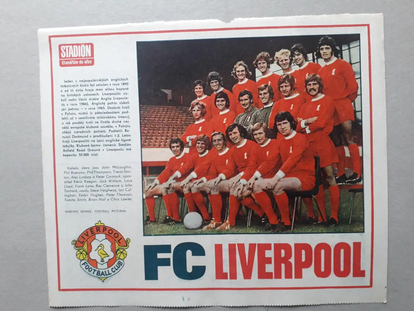 Плакат из журнала Stadion- Liverpool 4