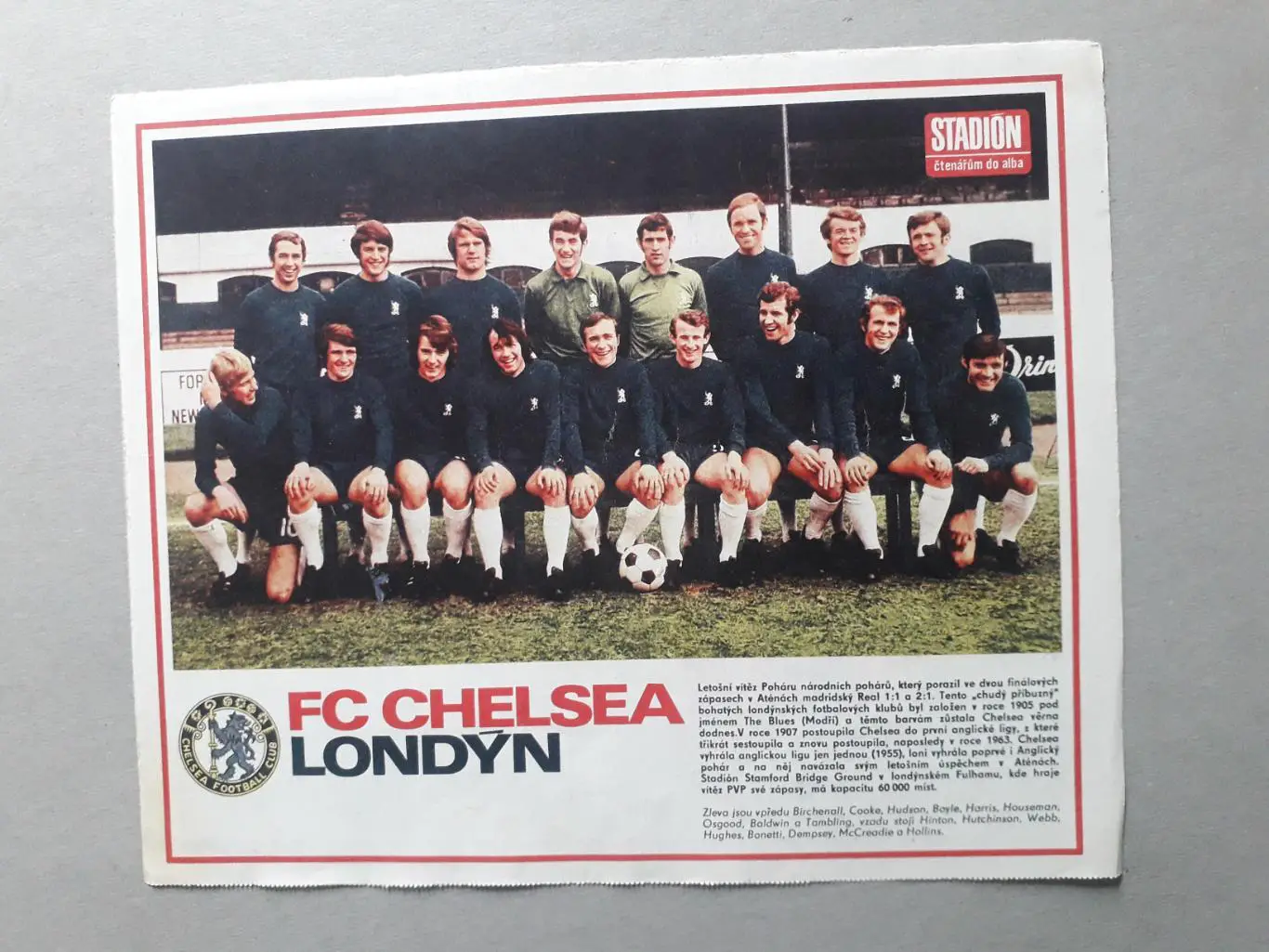 Плакат из журнала Stadion- Chelsea
