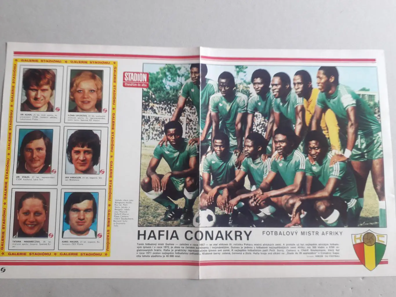 Плакат из журнала Stadion- Hafia