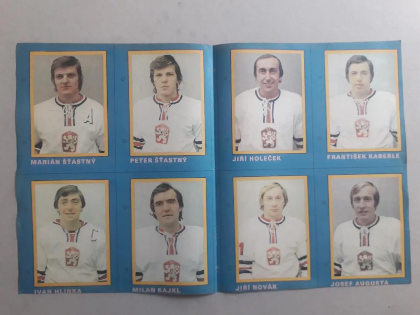 Плакат из журнала «Старт» - хоккеисты Чехословакии