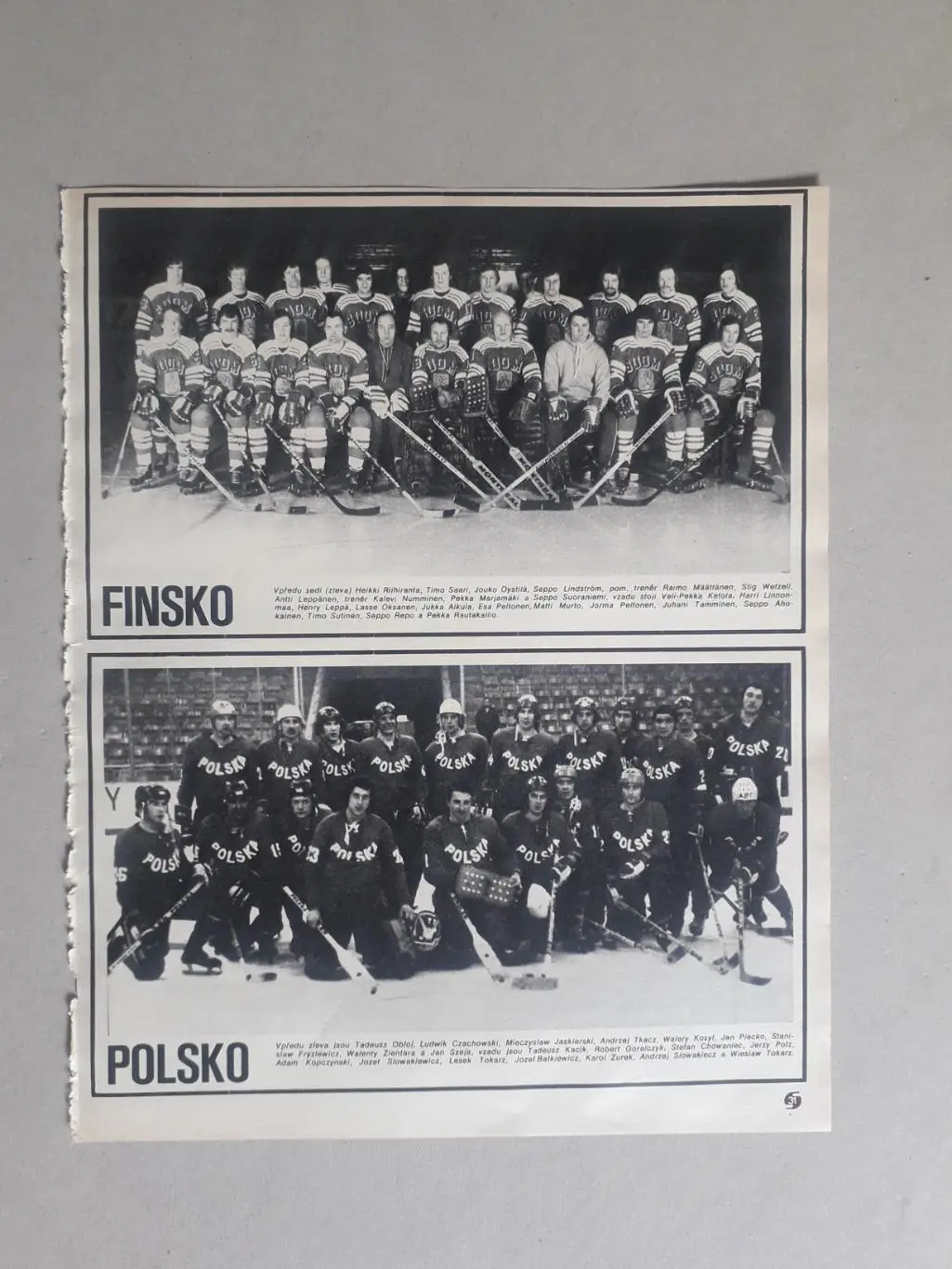 Плакат из журнала Stadion- Csechoslovakia, Finsko, Polsko 1