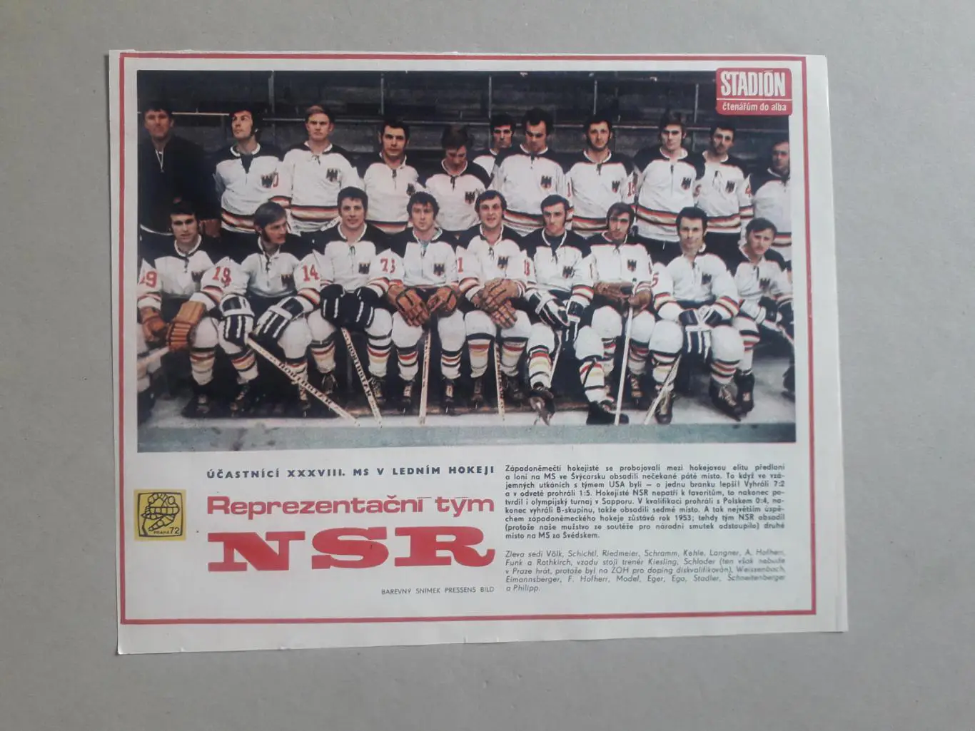 Плакат из журнала Stadion- Deutschland