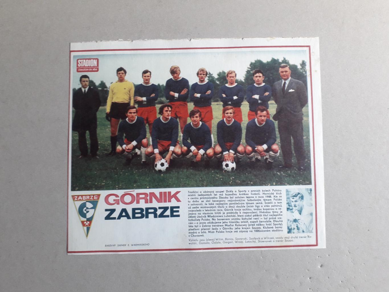 Плакат из журнала Stadion- Gornik Zabrze