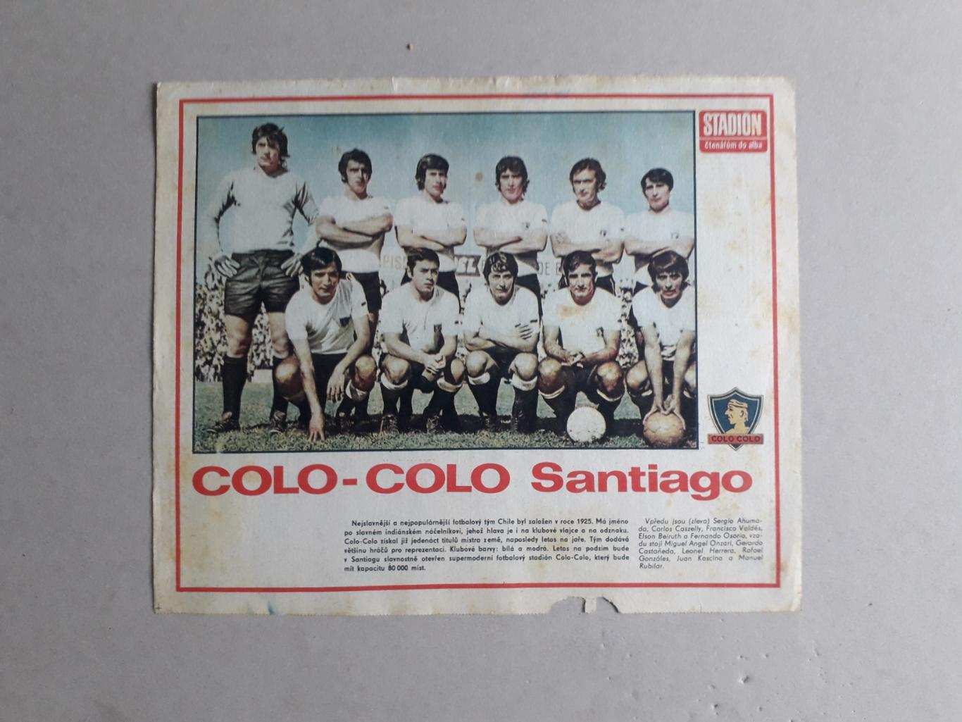 Плакат из журнала Stadion- Colo Colo