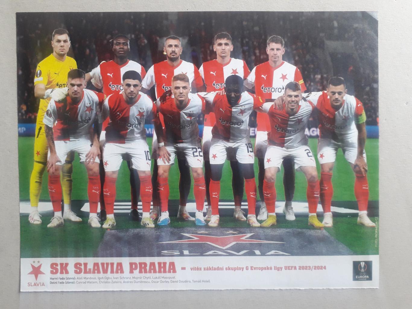 Плакат из журнала Hattrick- Slavia Praha