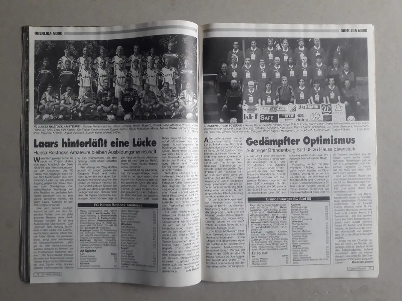 Fussball Woche 1999/00 5