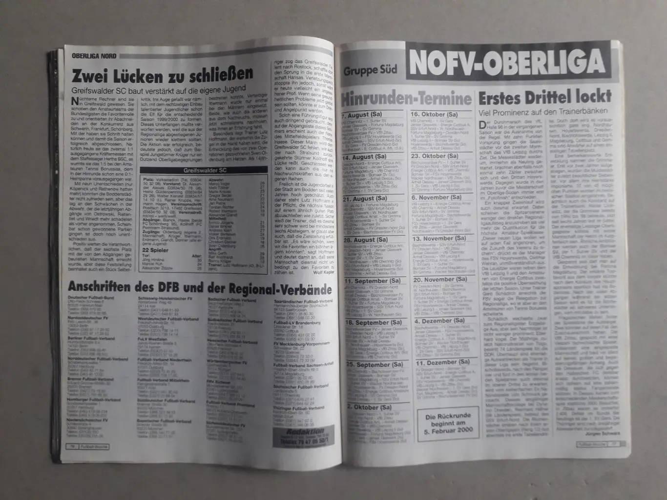 Fussball Woche 1999/00 6