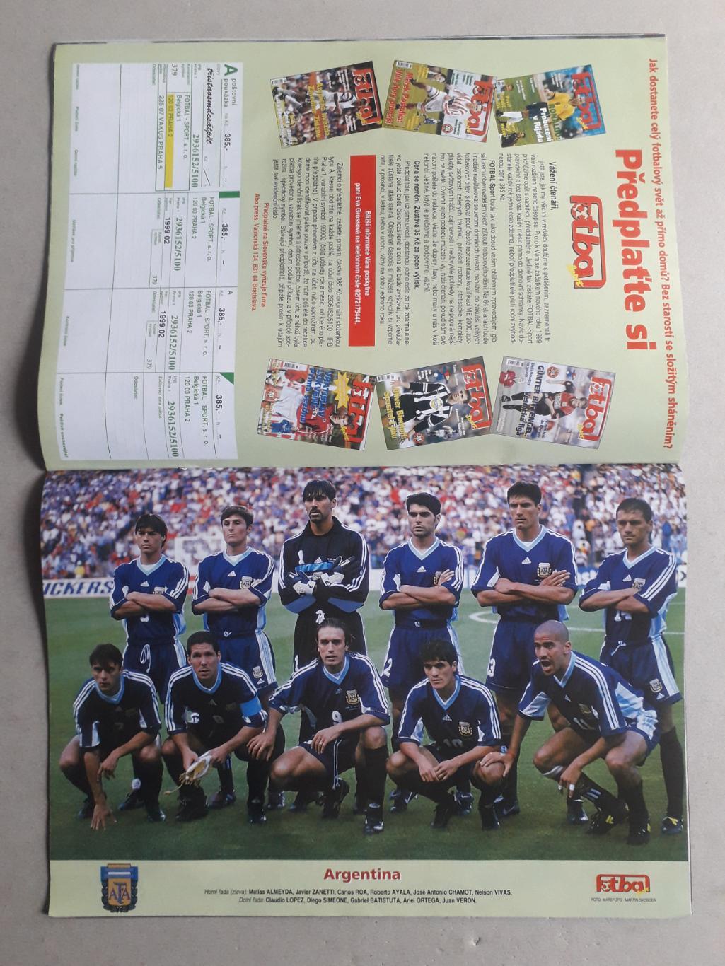 Fotbal sport 2/1999 2