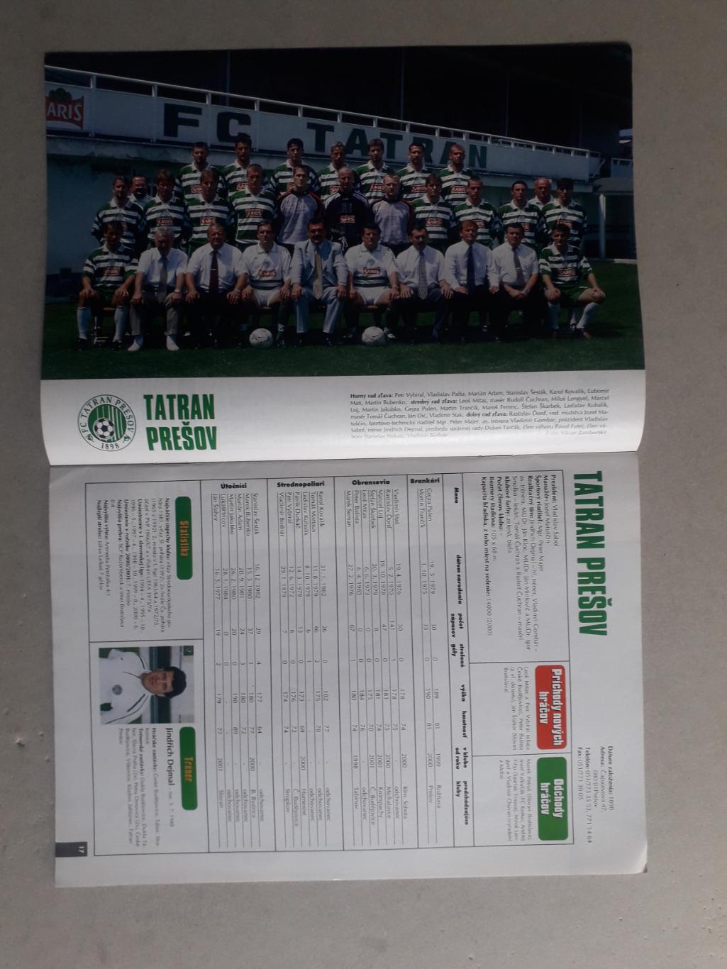 Futbal magazin 8/2001 1