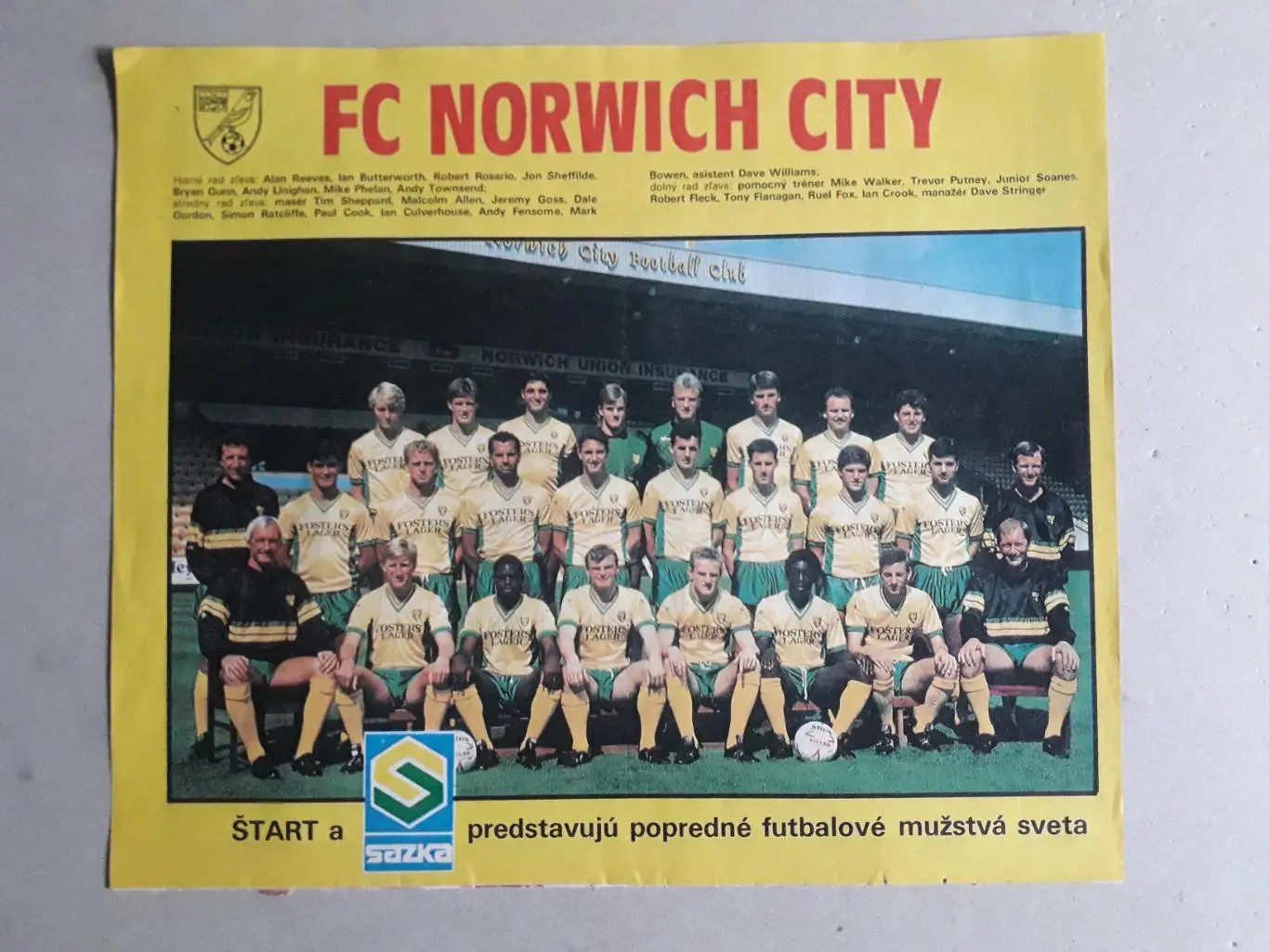 Плакат из журнала Start- Norwich City