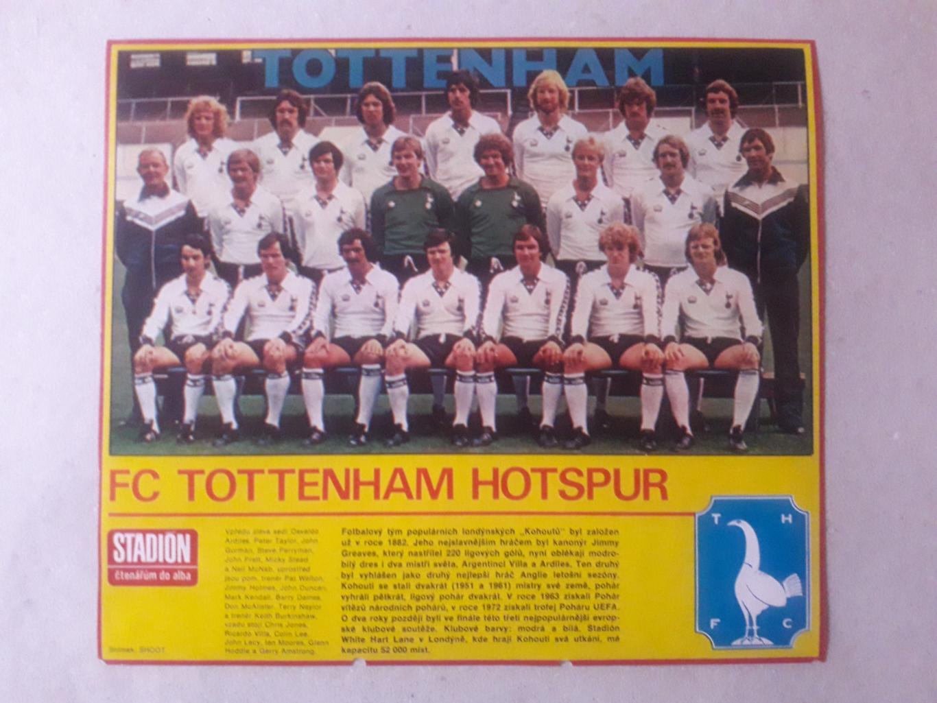 Плакат из журнала Stadion- Tottenham